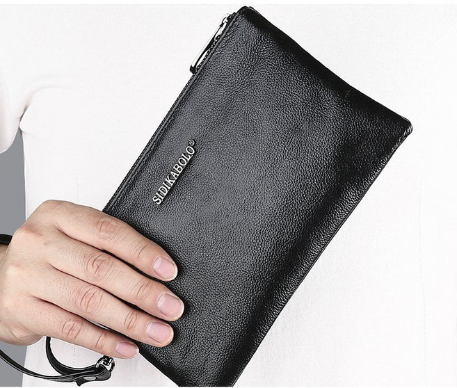 남성 클러치백 캐주얼 미니가죽 손가방 파우치 패션 소프트 대용량 핸드백 맨스백 WMY