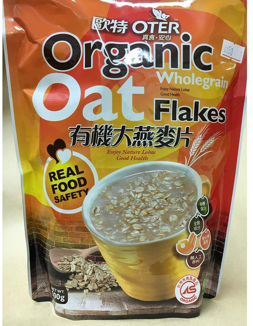 oter 歐特 有機大燕麥片 500G 全穀物, 1個