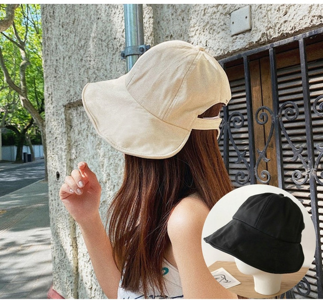 데이홈 와이어 벨크로 버킷햇 여성 모자 썬캡