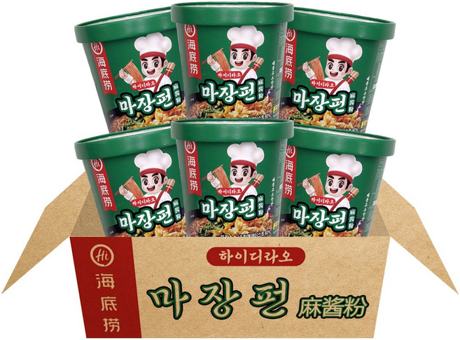 하이디라오 마장펀 누들컵 130g, 6개