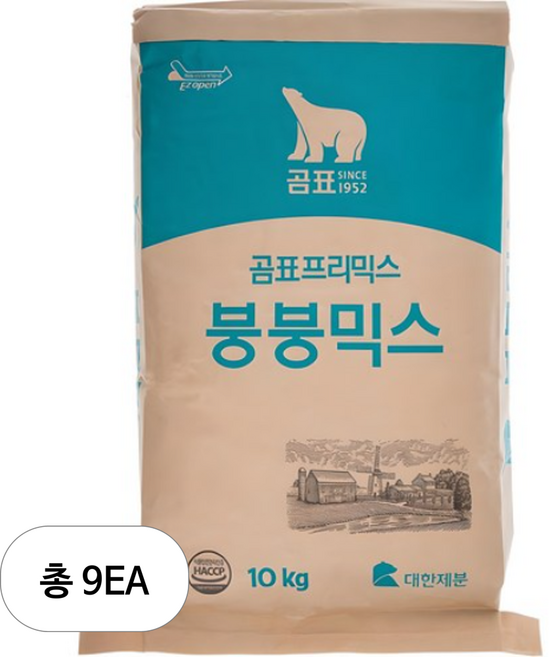 대한제분 곰표 붕붕믹스 10kg, 9개
