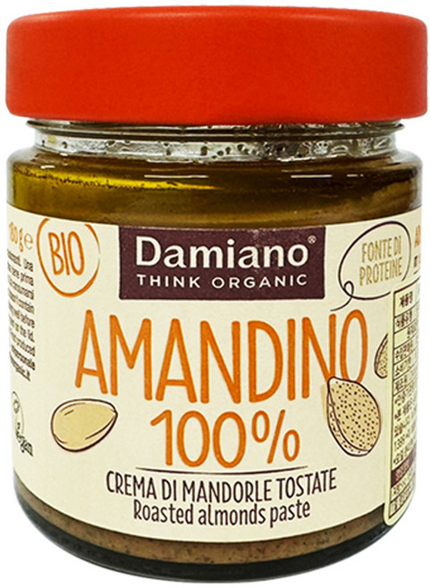 도매 한박스 다미아노 100% 유기농 아몬드 스프레드 글루텐프리 비건 180g, 12개