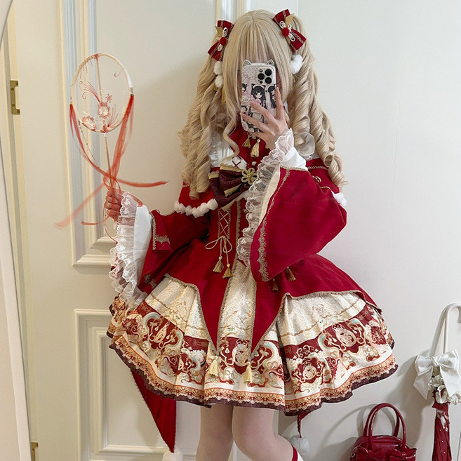 로판드레스 원피스 복고풍 로리타 중세시대 로맨스 P