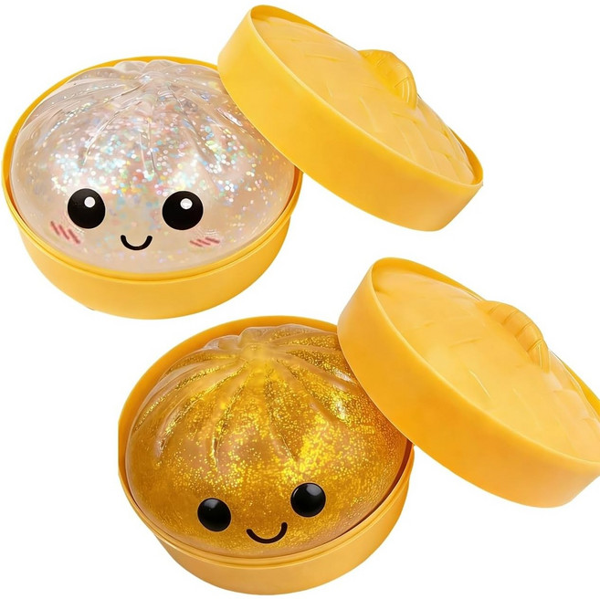 2pcs 대왕 스팽글 왕만두 말랑이 glitter dumpling toy 스트레스볼 푹신푹신 스트레스 해소 반죽