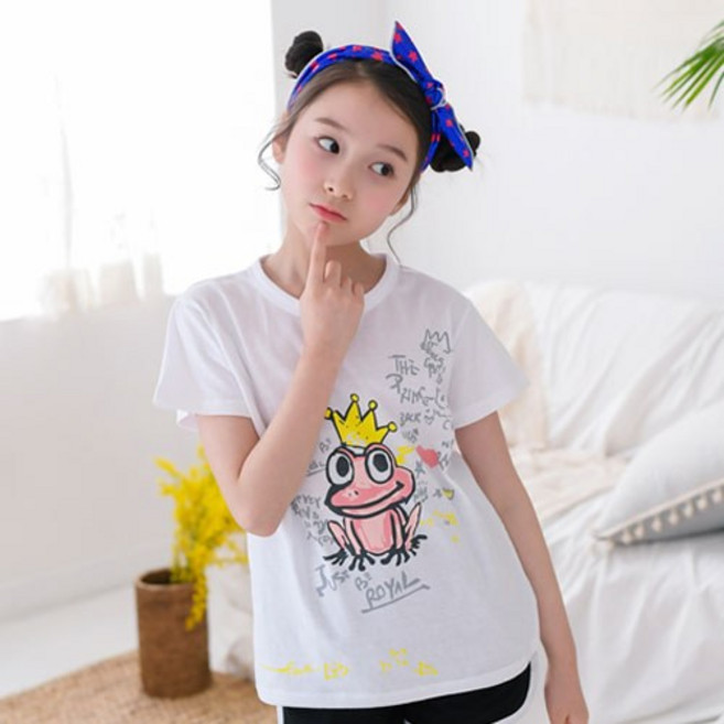 잭키드 여아용 통기성 투투 반팔티