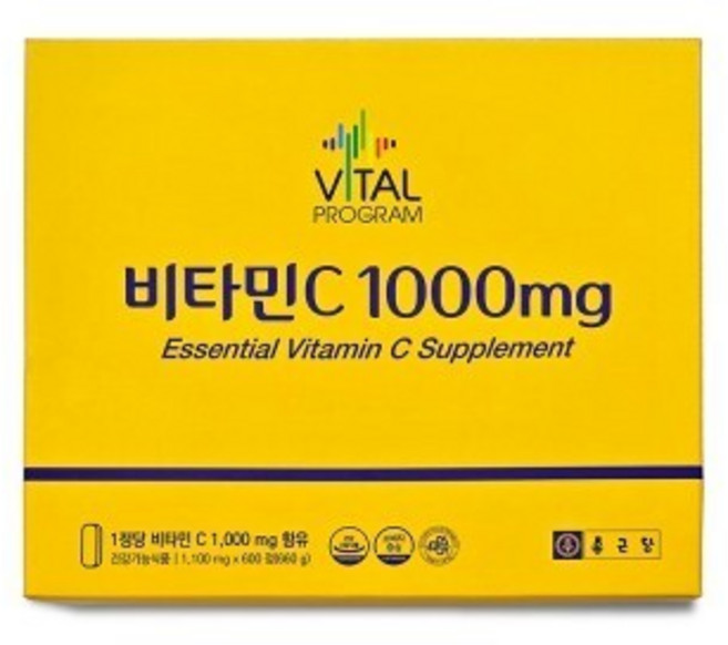 종근당 비타민C 1000mg 1100mg x 600캡슐, 1개, 1정