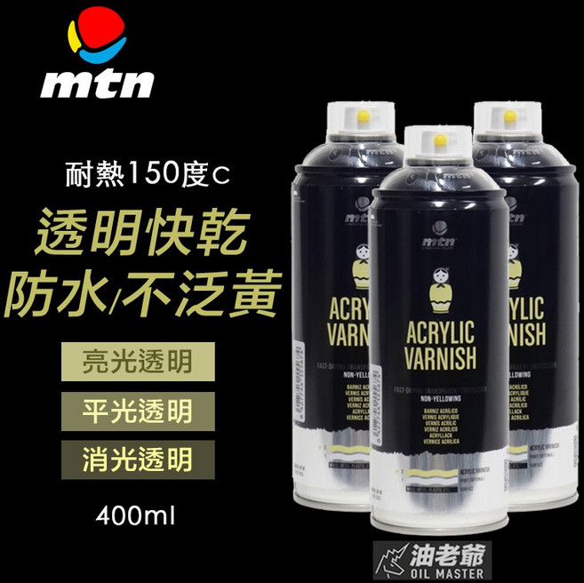 MTN 西班牙透明保護漆 防水快乾不泛黃 抗紫外線耐熱, 1個, 920 Matt 消光透明