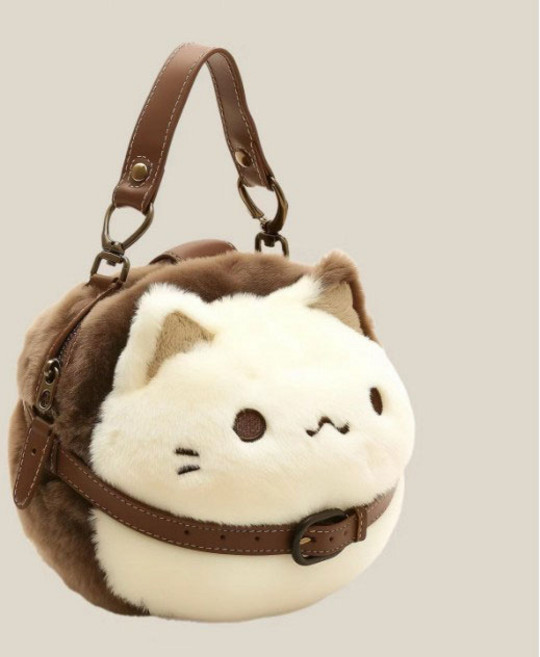 Salimm 귀여운 고양이 인형 캐릭터 길이조절 크로스백 숄더백 핸드백