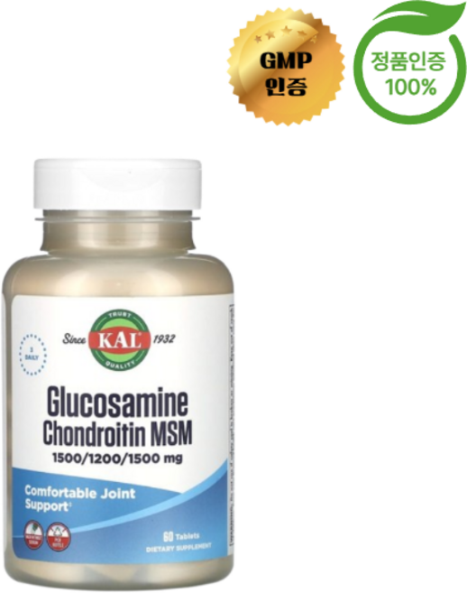 KAL 글루코사민 콘드로이틴 MSM 60정, 1개