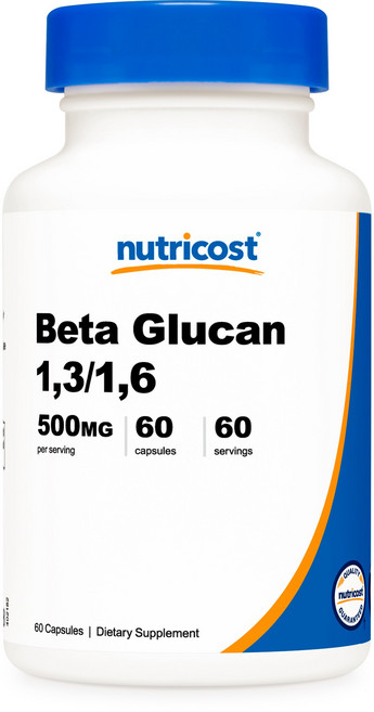 뉴트리코스트 베타 글루칸 캡슐 60 캡슐 1병 1서빙 500mg 60회분 Beta Glucan Capsules [500 MG] [60 CAPS], 60정, 1개