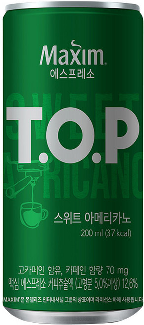 맥심 티오피 스위트아메리카노, 200ml, 18개