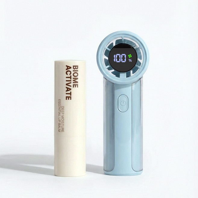 프롬비 에어터보 키링팬 립밤 선풍기 1개, 블루에이드, 182HFPC