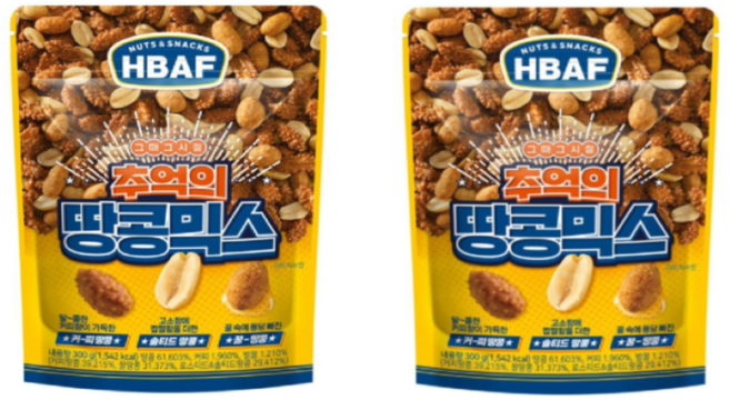 바프 추억의 땅콩믹스, 300g, 2개