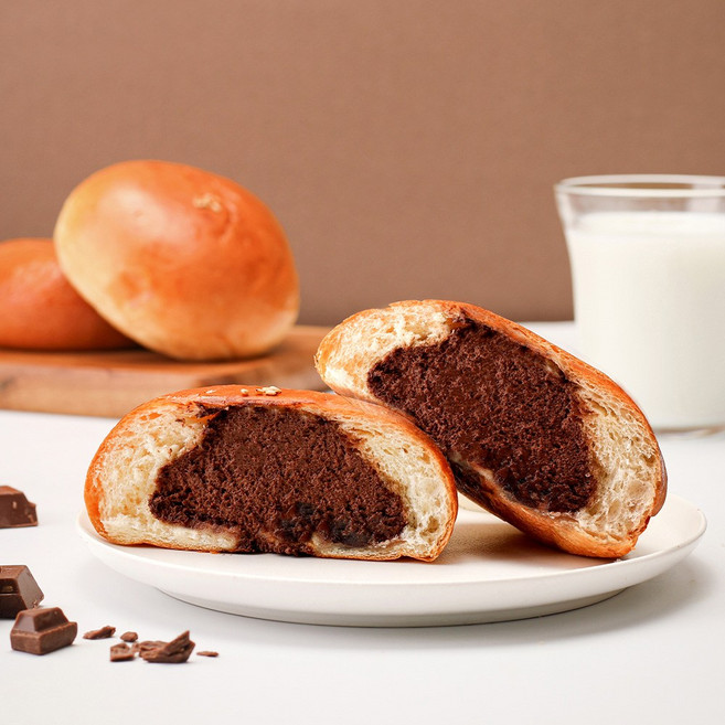 알앤알 우리밀 초코 크림 단팥빵 100g[소비기한 26년 7월 6일], 1개, 100g