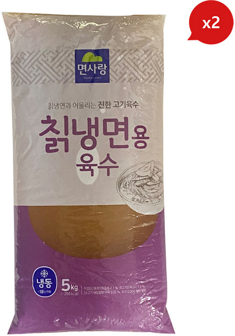 면사랑 칡냉면 육수5kg x2개, 5kg, 2개