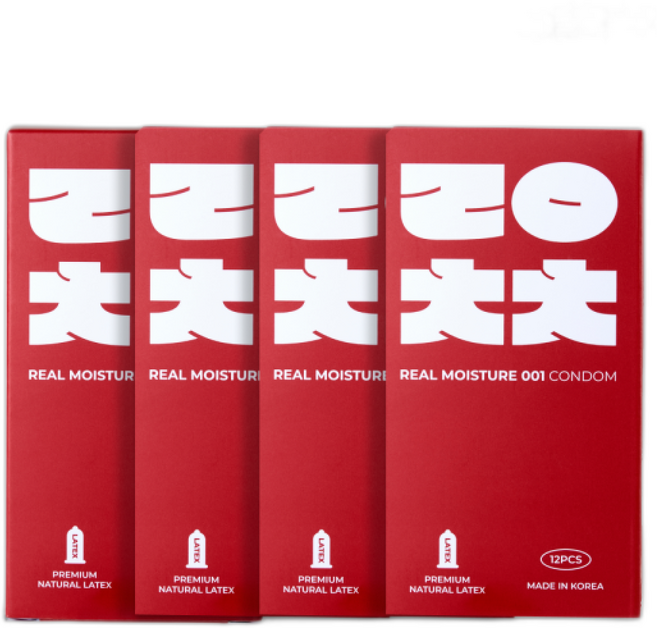 리얼촉촉 001 초박형 콘돔 100% 국내생산 콘돔, 1개, 48개입