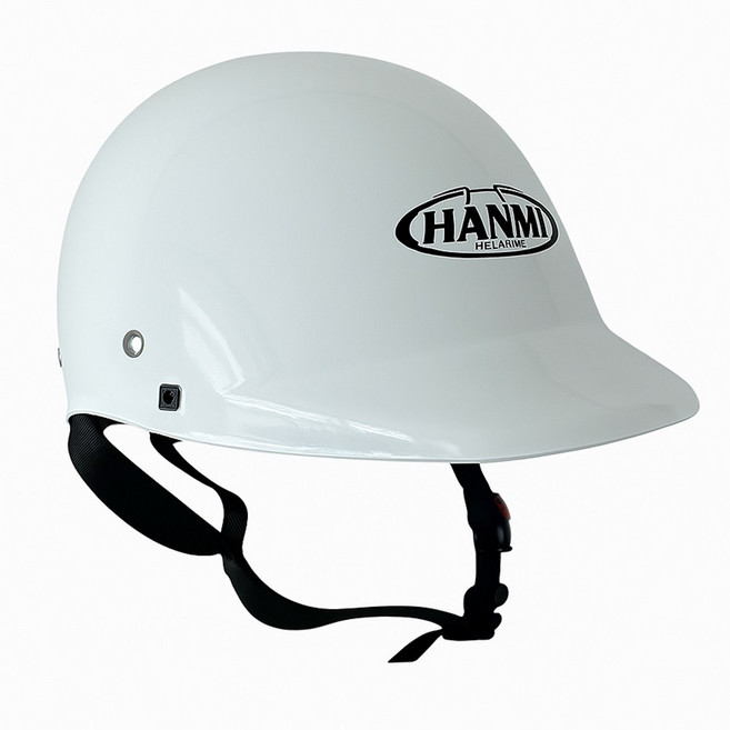 한미 반모 가벼운 오픈페이스 오토바이 헬멧, 베이스, 화이트