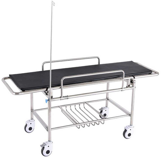 환자 목욕 침대 병원 노인 요양원 이동식 베드 철제 카트 목욕침대 구급차 이송, 단일프레임 + 4륜 범용휠, 1개