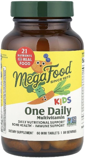 메가푸드 키즈 원데일리 종합비타민 Kids One Daily Multivitamin 60정, 1개 - 쿠팡
