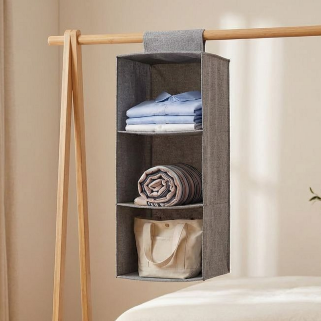 딜대쉬 공간활용 괴물하중력 걸이형 수납장, 그레이