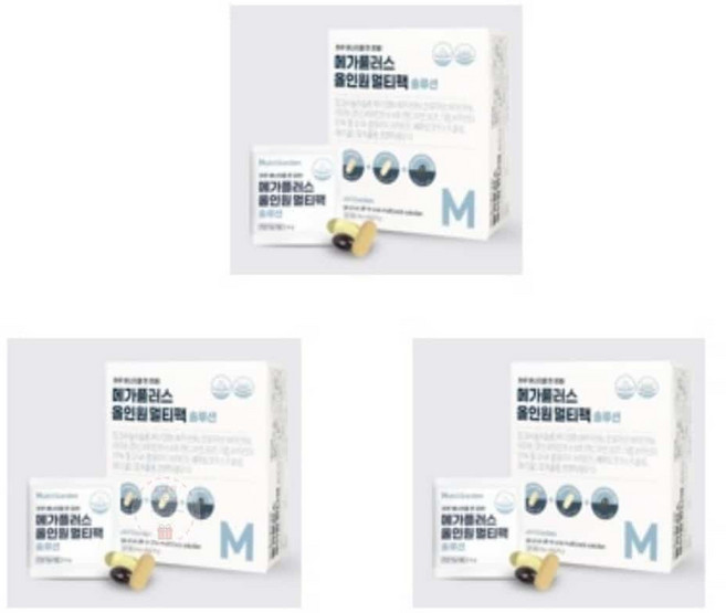 올인원 밀크씨슬 rTG오메가3 루테인 비타민D 30포 x 3개 밀크씨슬추출