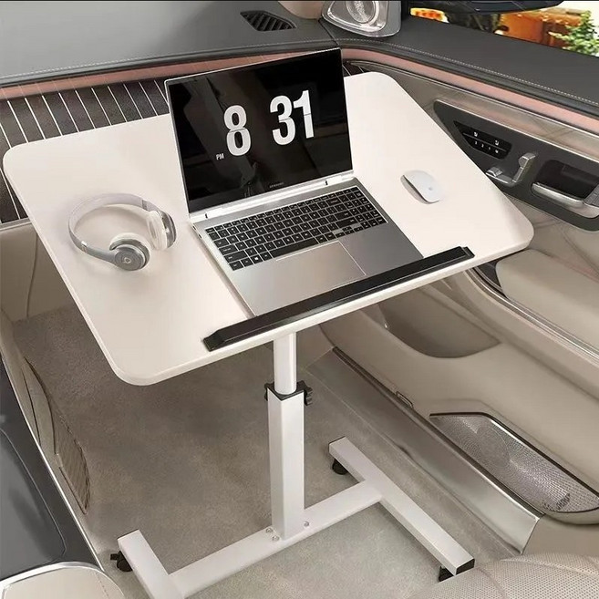 더하다 차량용책상 차량용테이블 접이식 높이조절 각도조절 차박테이블 미끄럼방지, 50*33, 화이트 50x33 중소형차(받침), 1개
