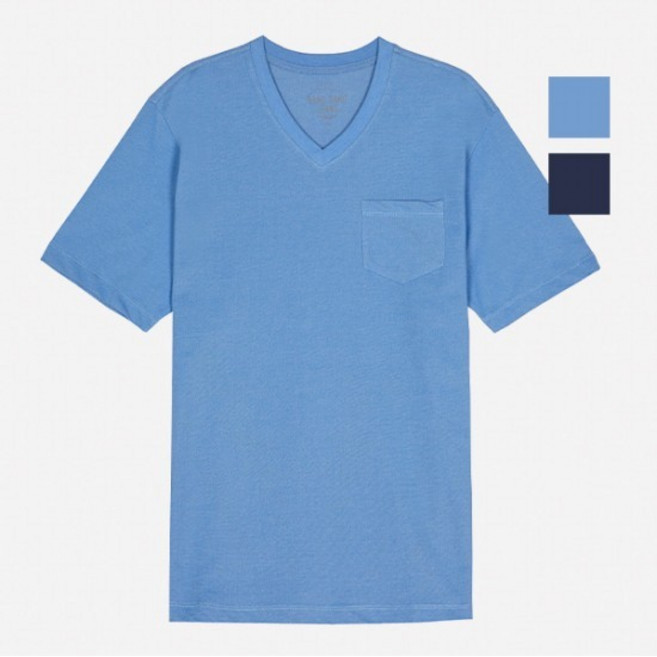 공용 베이직 포켓 브이넥 반팔티(NTI518)