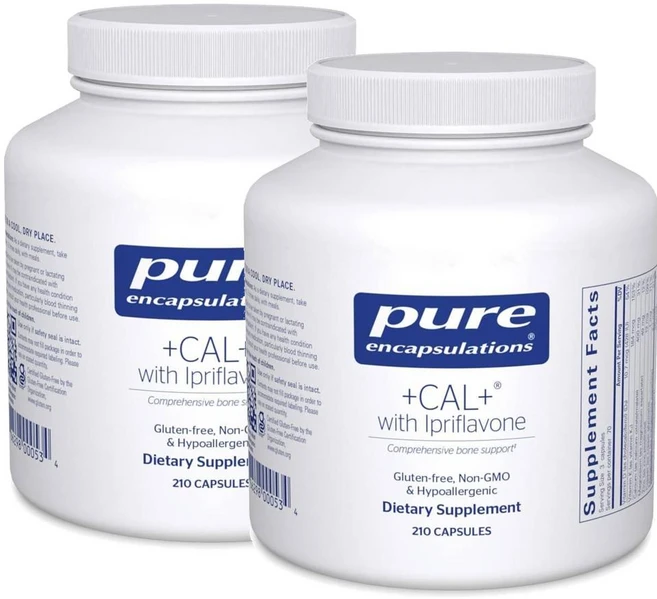 퓨어인캡슐레이션 칼슘 이프리플라본 함유 미네랄 비타민 캡슐 Pure Encapsulations +Cal+ with Ipriflavon, 2개, 210정 - 쿠팡