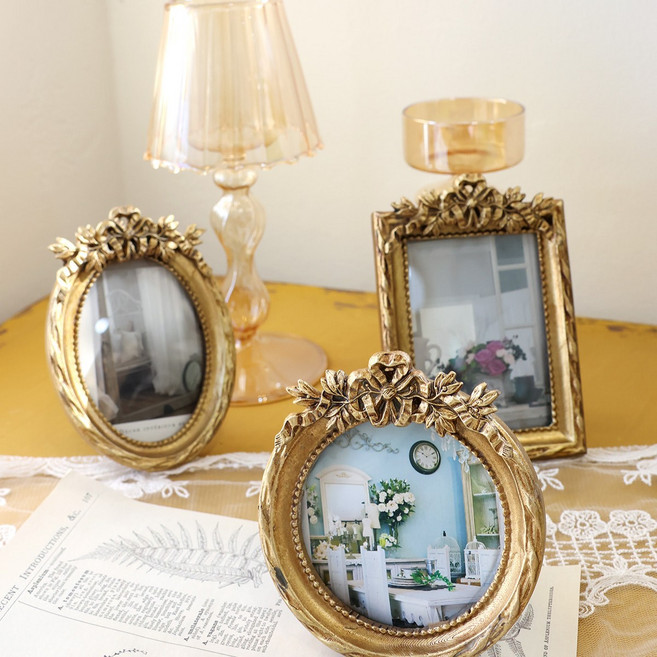 루이스 미니 액자 3종 앤틱액자 택1 p19, 1개, 앤틱골드