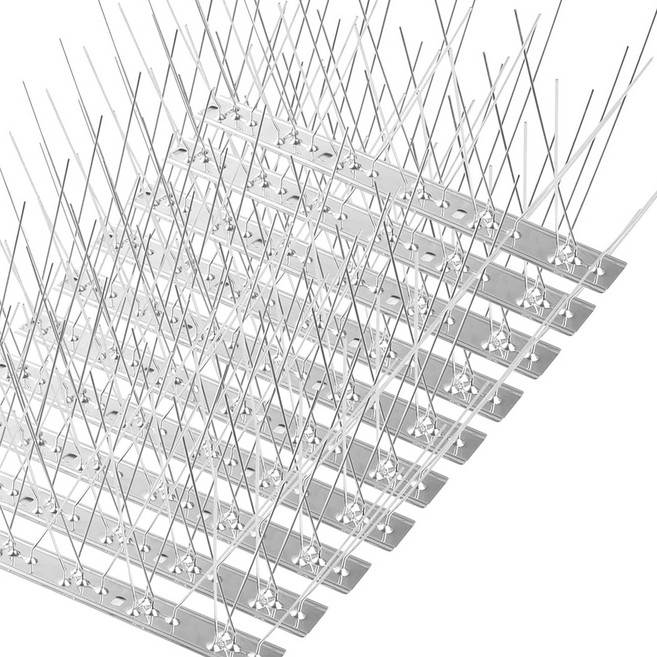 비둘기 퇴치 스파이크 가시 베란다 실외기 퇴치망 10개 한세트 조류용품 2.8 x 25 x 11.5cm, 1세트