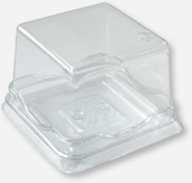 새담 SH-C3 디저트용기 투명받침 뚜껑옵션 / 두바이 초콜릿 찹쌀떡 과일모찌 포장, 50개, 높은뚜껑