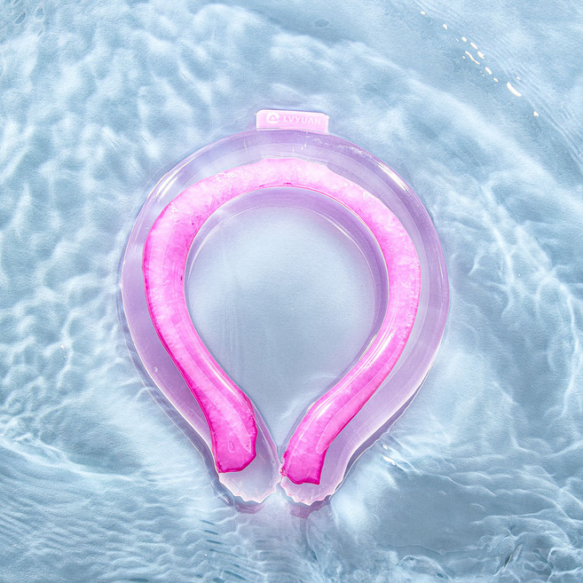 루앤 아이스볼 넥쿨러, 투명핑크 18°C+28°C