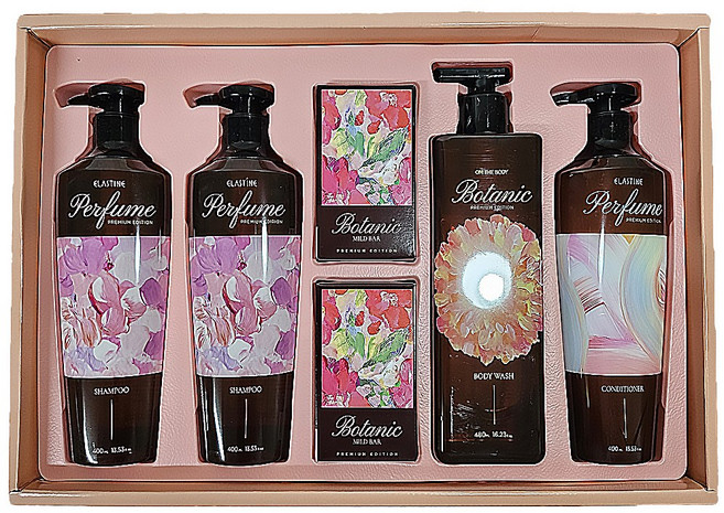 LG 샴푸&바디 프리미엄 퍼퓸 컬렉션 선물세트 (쇼핑백 포함), 4세트