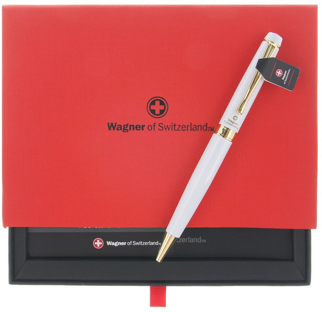 스위스와그너 볼펜 PRESTIGE 무료이니셜각인, SW-PR-WT/G(화이트)
