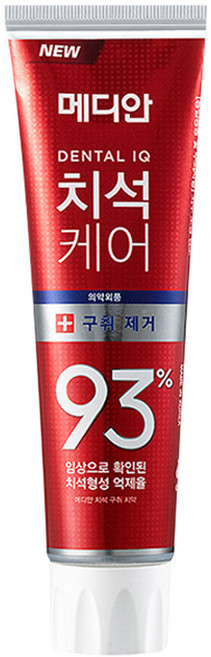 MPB巴黎小姐 韓國牙膏 Median 93% 120g - 防護 淨白 牙周護理, 1個, 除牙垢牙膏-紅 牙垢口臭