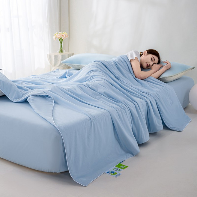 YOUPAN 여름용 시원한 냉감이불 차렵이불세트 이불+베개커버2P+침대커버
