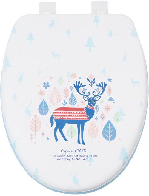 투투파파 윈터울프디어 변기커버 중형 대형 소프트 변기시트, 1개, 윈터디어 블루