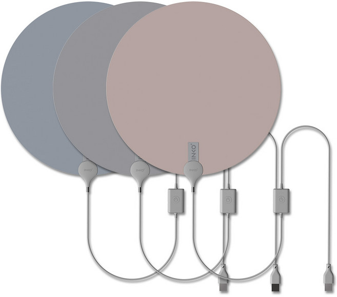 잉코 양면 발열 USB 휴대용 전기방석 PD-S270, 로즈우드, 27 x 27 cm