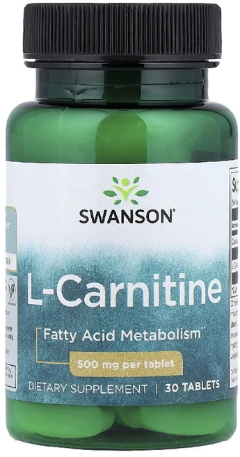 스완슨 L 엘 카르니틴 카르티닌 500mg 30정 운동전 부스터 Carnitine, 30개 - 쿠팡