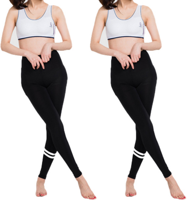 1+1 국산 여름 쫀쫀 스판 삼선 9부 쿨레깅스