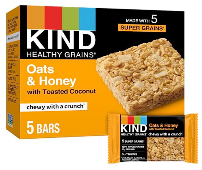 Kind Healthy Grains Bars 바닐라 블루베리 1.2온스 5개입, 1개, 34g