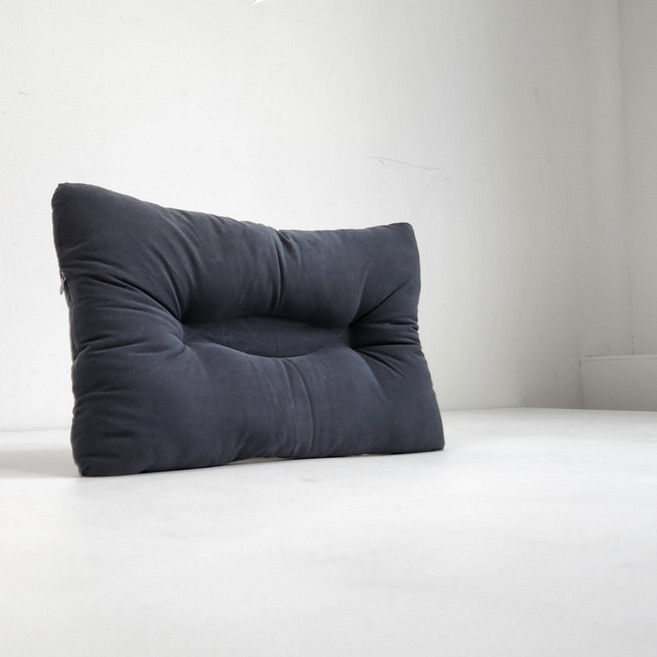 빨아쓰는 어린이 여성 주니어 낮은 경추 베개 초등 일자목 거북목 옆잠시 편한 베게, 다크 그레이, 1개