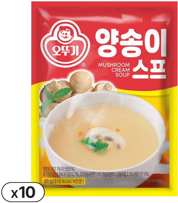 오뚜기 양송이 스프, 80g, 10개