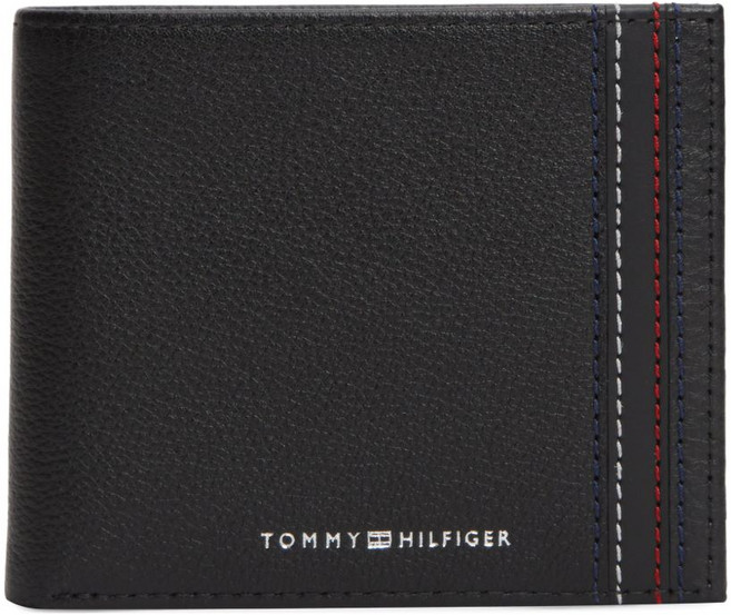 타미힐피거 스트라이프 디테일 지갑