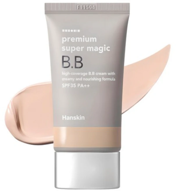 (정품) 한스킨 프리미엄 수퍼매직 비비크림 SPF35, 화사한 핑크 베이스, 45g, 1개 - 쿠팡