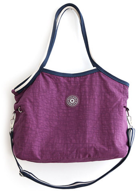 미쓰백 홀리데이 쇼퍼백 가벼운 나일론 운동 가방 스포츠 휘트니스 빅 숄더백, 바이올렛, 1개