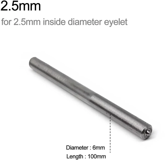 호환 1mm 2mm 3mm 4mm ~ 20mm 내경 그로멧 몰드 링 에어 홀 리벳 설치용 스틸 아일렛 펀치 도구, 14 2.5mm