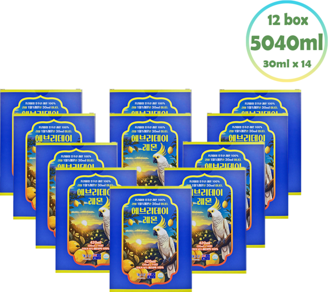 프리미엄 호주 레몬 100% 에브리데이레몬 30ml, 12박스, 420ml