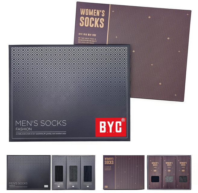 BYC 양말선물세트 선물용 양말세트