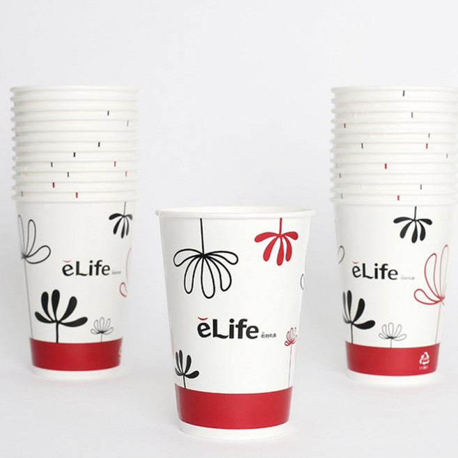 두꺼운 일회용 종이컵 국내산 15온스 454mL 25개 세트, 1개